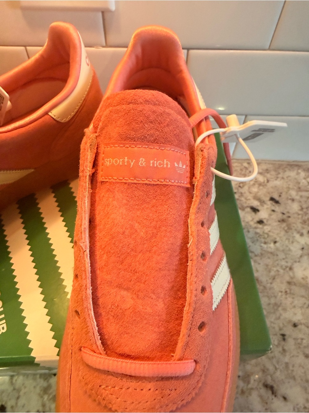 adidas x Sporty & Rich Pink Suede Sneakers - NWT (woman’s 8.5) - Picture 4 of 9